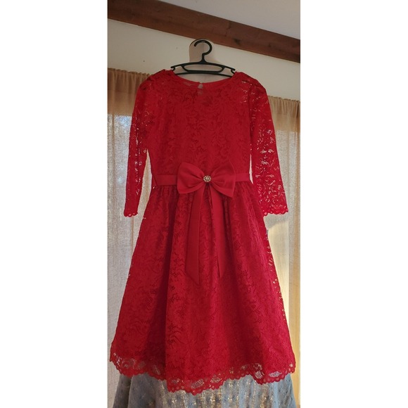 NWT -  RARE EDITIONS - Girls HOLIDAY dress -  RED - Size 16.5 - Picture 1 of 5